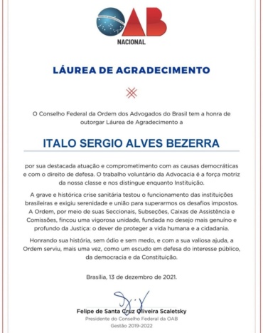 Láurea de Agradecimento